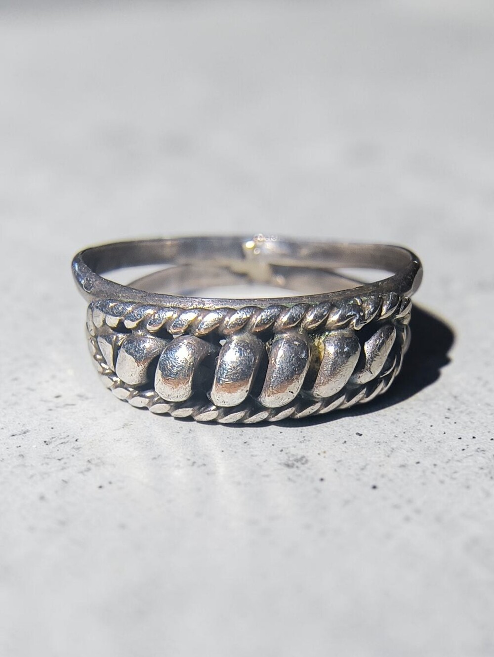 Sterling Silver Rope Twist Band Ring
